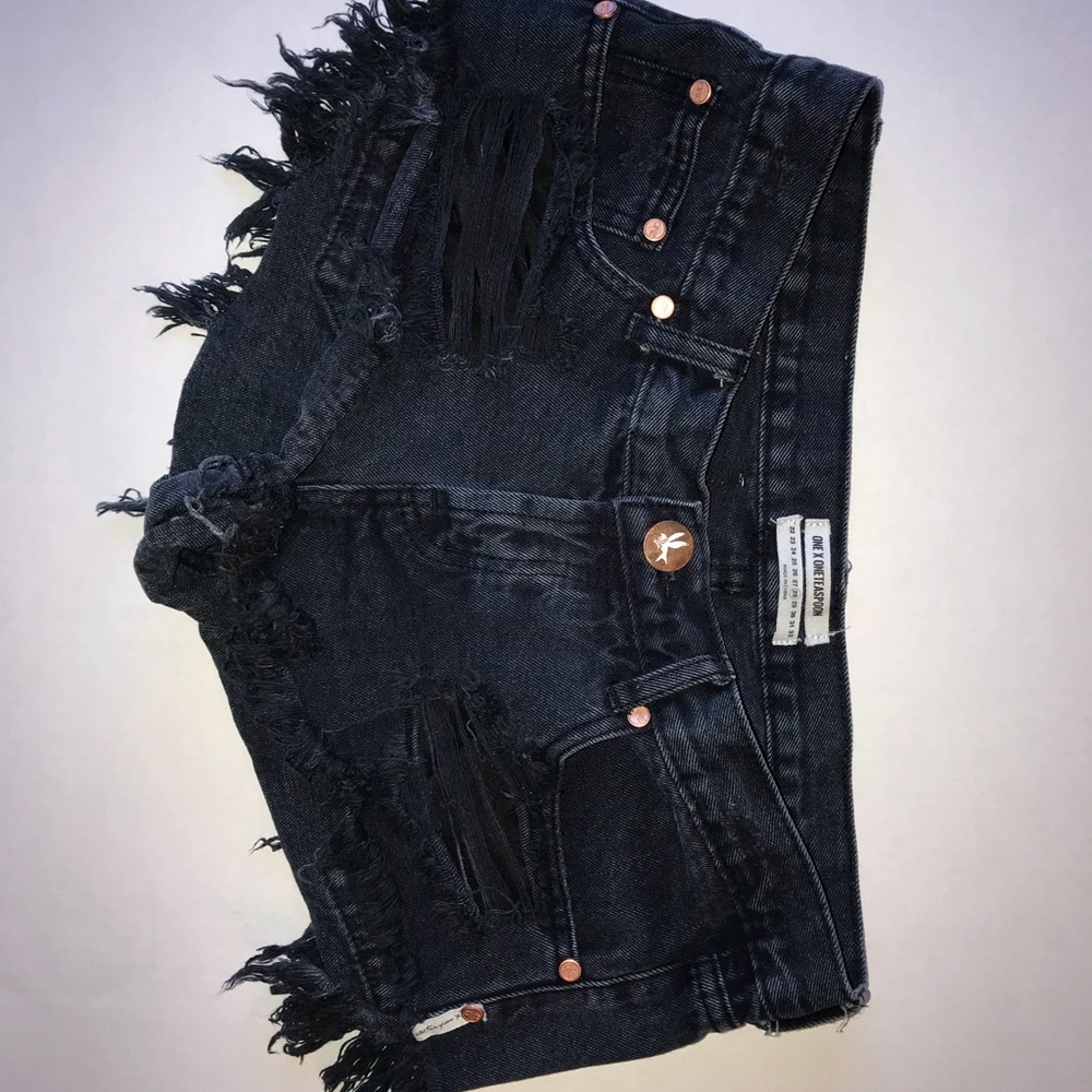 One Teaspoon Black Bonitas Shorts